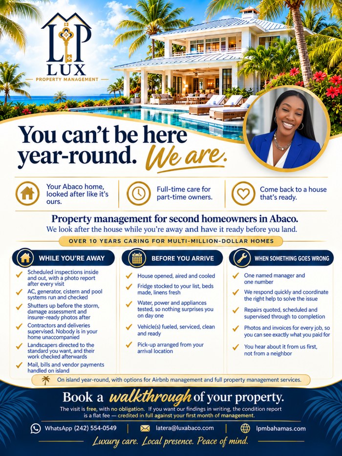 The Lux Property Management services flyer